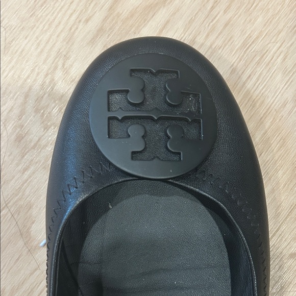 Tory Burch Black Leather Ballet Flats - Picture 5 of 15